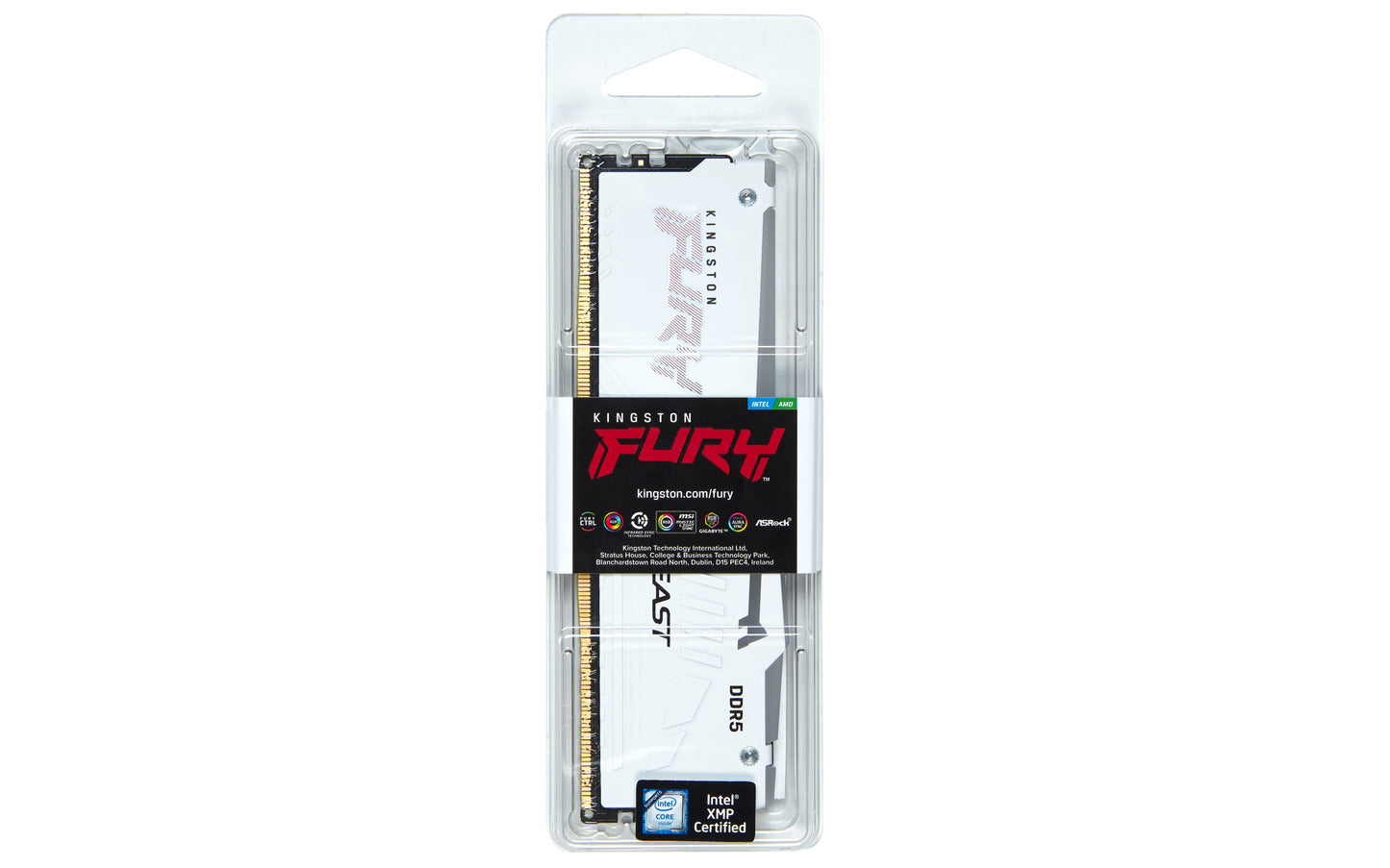 Kingston Technology FURY Beast 16GB 6000MT/s DDR5 CL36 DIMM White RGB EXPO