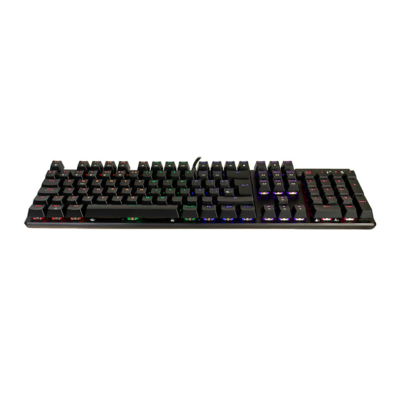 Teclado Mecánico Te-4068g, Retroiluminación Rainbow, Usb 2.0, Español, Color Negro[@@
