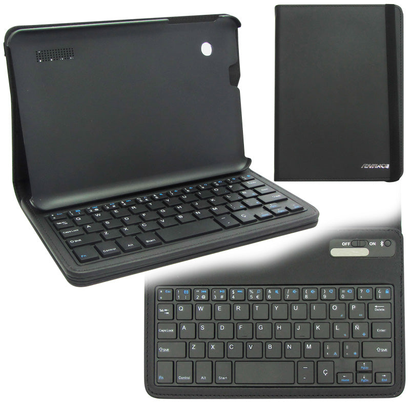 Estuche Advance Con Teclado Bluetooth, Negro. Para Tablet Advance Smartpad Sp7146