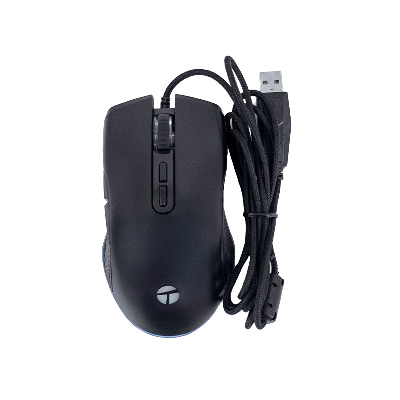 Mouse Gamer Teros Te-1233g, Dpi Hasta 7200, Rgb,7botones, Usb, Negro Domina Tus P
