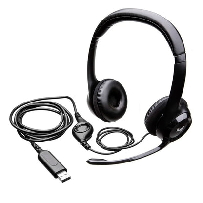 Auriculares Estereo (on-ear) Con Microfono Logitech H390, Interfaz Usb-a, Color Negro