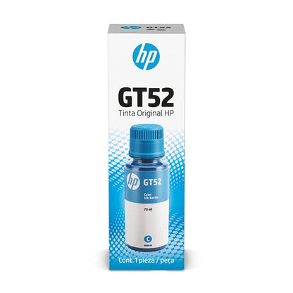Botella De Tinta Original Cian Hp Gt52 (m0h54al),70ml. Compatibilidad Con Impres