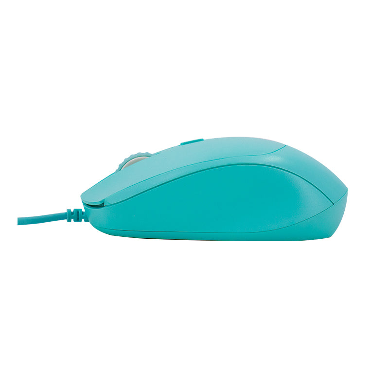 Mouse Óptico Teros Te-1227s, 800-1200-1600 Dpi, Usb, 4 Botones, Color Verde Disfr
