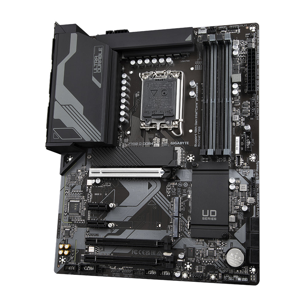 GIGABYTE Z790 D DDR4 Placa base - Compatible con procesadores Intel Core 14th Gen CPUs, 16+1+1 Phases Digital VRM, up to 5333MHz DDR4 (OC), 3xPCIe 4.0 M.2, 2.5GbE LAN, USB 3.2 Gen 2x2