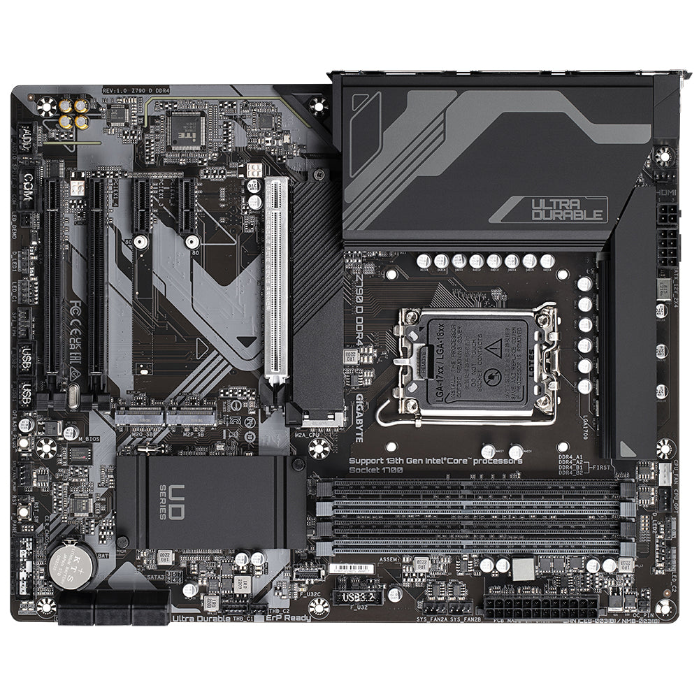 GIGABYTE Z790 D DDR4 Placa base - Compatible con procesadores Intel Core 14th Gen CPUs, 16+1+1 Phases Digital VRM, up to 5333MHz DDR4 (OC), 3xPCIe 4.0 M.2, 2.5GbE LAN, USB 3.2 Gen 2x2