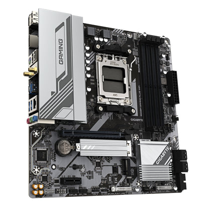 GIGABYTE B650M GAMING PLUS WIFI Placa base - Procesadores AMD Ryzen 9000, VRM de 5+2+2 fases, hasta 8000 MHz DDR5, 2xPCIe 4.0 M.2, LAN 2.5GbE, WIFI 6E, USB 3.2 Gen 1