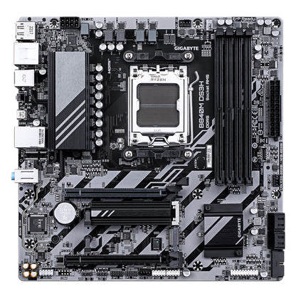 GIGABYTE B840M DS3H Placa base - Procesadores AMD Ryzen 9000, VRM de 8+2+2 fases, hasta 8200 MHz DDR5, 2xPCIe 4.0 M.2, LAN 2.5GbE, USB 3.2 Gen 1