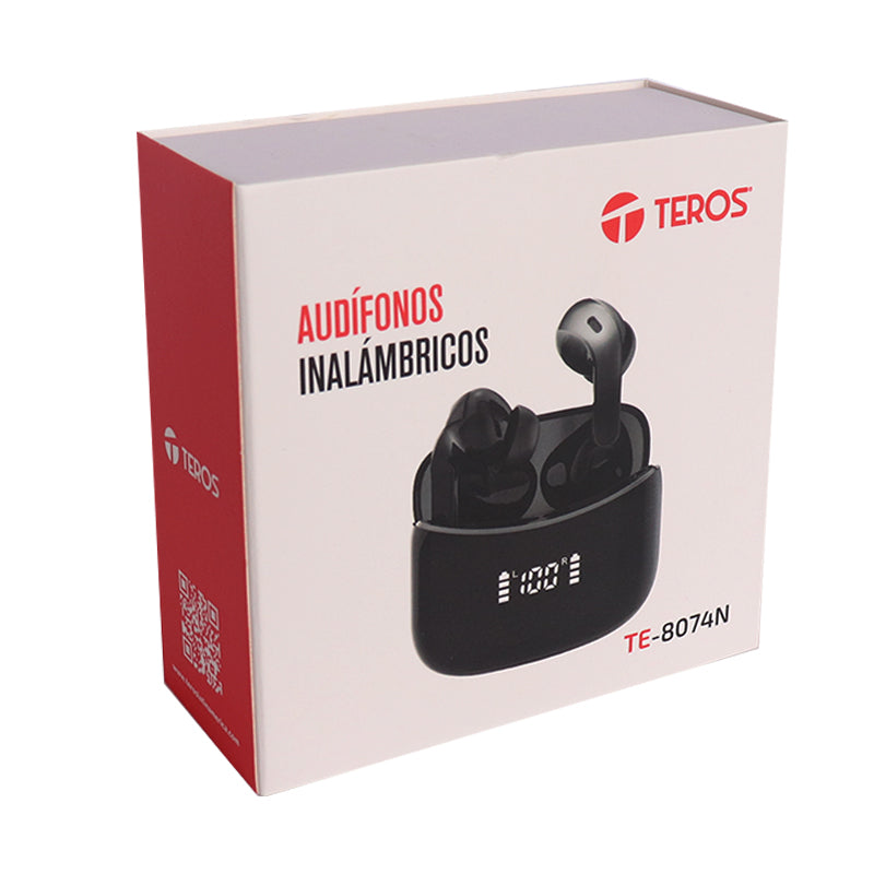 Audífonos Teros Te-8074n, Bluetooth, Tws, Negro Los Audífonos Bluetooth Teros Te-