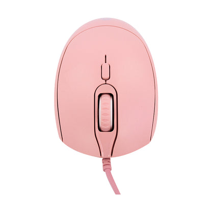 Mouse Óptico Teros Te-1226s, 800-1200-1600 Dpi, Usb, 4 Botones, Color Rosado Disf
