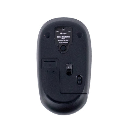 Mouse Inalámbrico Teros Te-1237s, Bt 5.0, 2.4ghz,usb, Color Negro Descubre El Mou