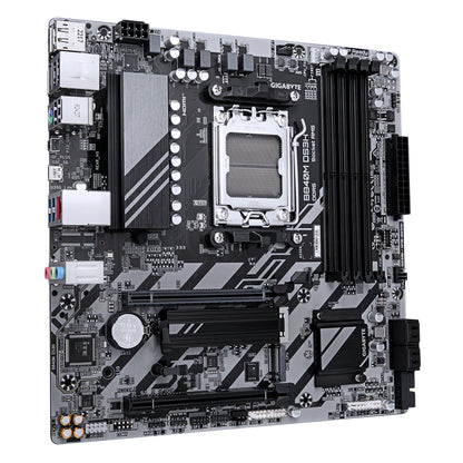 GIGABYTE B840M DS3H Placa base - Procesadores AMD Ryzen 9000, VRM de 8+2+2 fases, hasta 8200 MHz DDR5, 2xPCIe 4.0 M.2, LAN 2.5GbE, USB 3.2 Gen 1