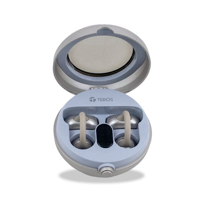 Audífonos Inalámbricos Teros Te80712ne, Bluetooth, Carga Tipo C, Natural Titanium[@@@