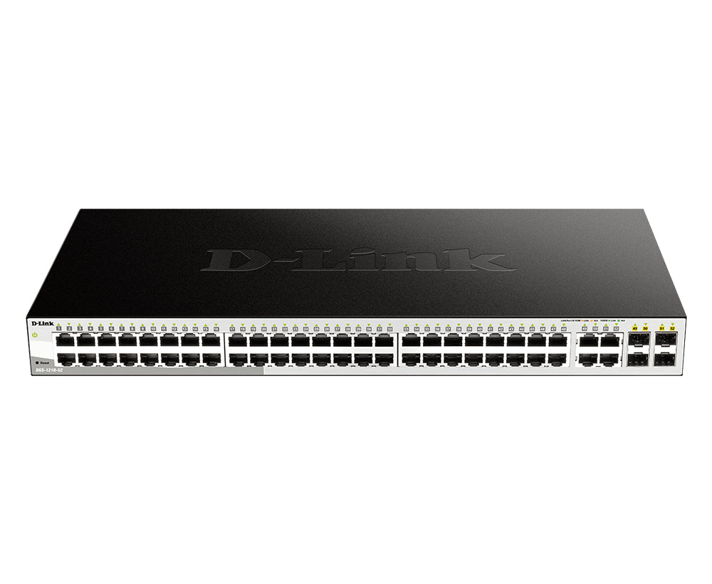 D-Link DGS-1210-52 switch Gestionado L2 Gigabit Ethernet (10/100/1000) 1U Negro