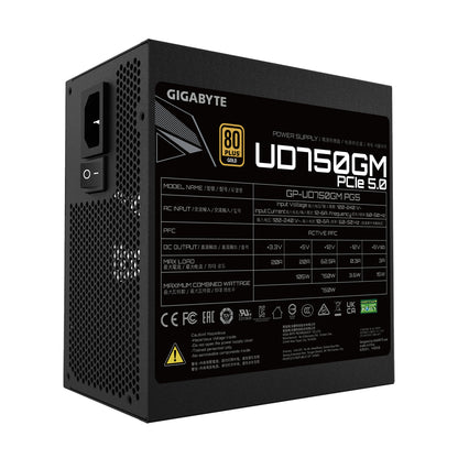 GIGABYTE UD750GM PG5 unidad de fuente de alimentación 750 W 20+4 pin ATX ATX Negro