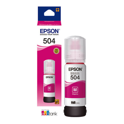 Botella Tinta Epson T504 Magenta