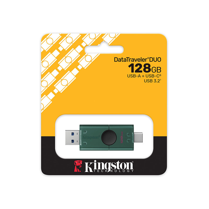 Memoria Flash Usb Kingston Datatraveler Duo, 128gb Usb 3.2 Gen 1, Color Negro Mate[@@