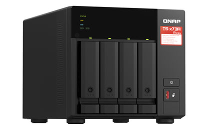 QNAP TS-473A NAS Torre Ryzen Embedded V1500B 8 GB DDR4 0 TB QNAP Turbo System Negro