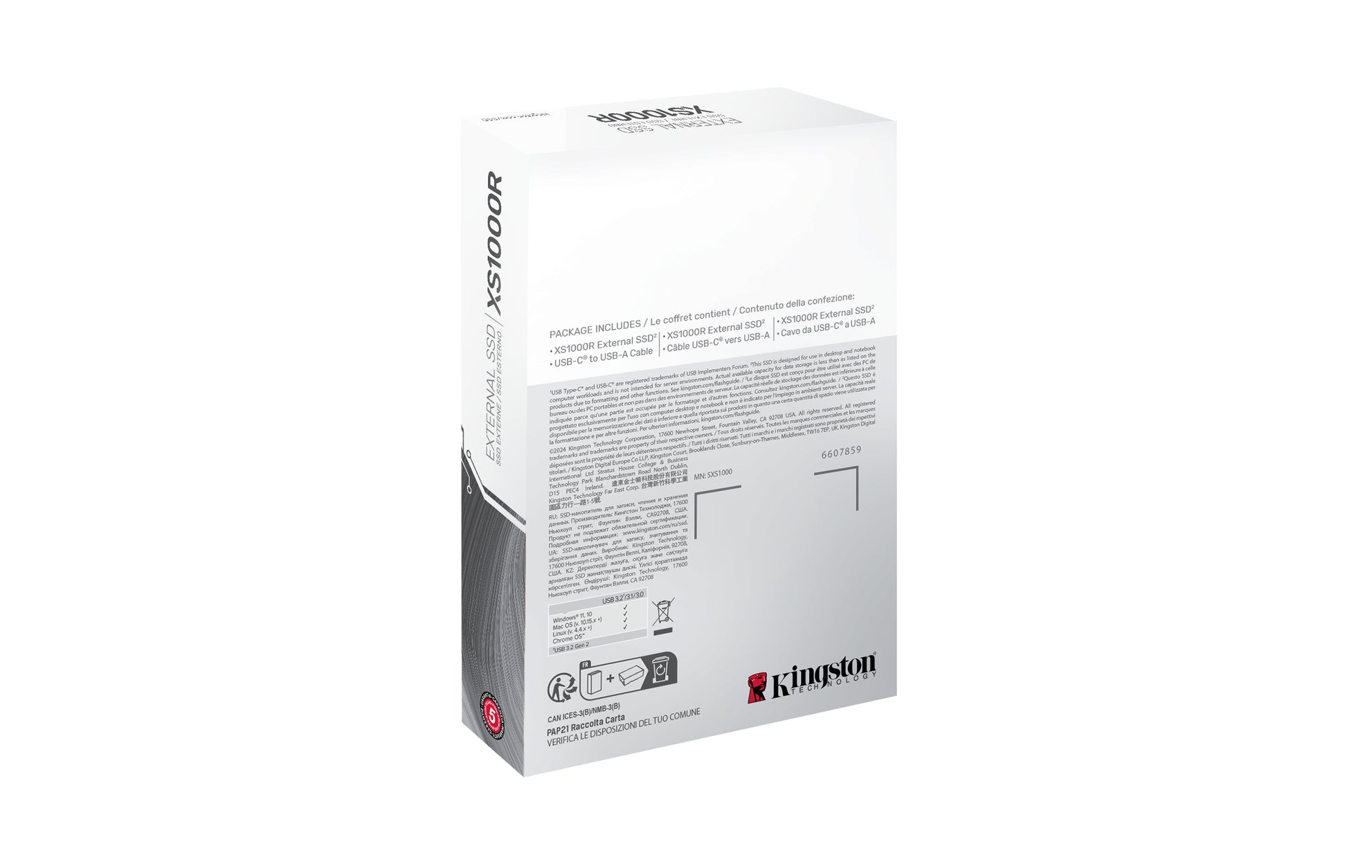 Kingston Technology 1TB SSD externo XS1000 USB 3.2 Gen 2, Rojo