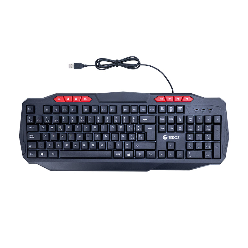 Kit 4 En 1 Teclado + Mouse + Auriculares + Mousepad Teros Te-5014s Completa Tu Se