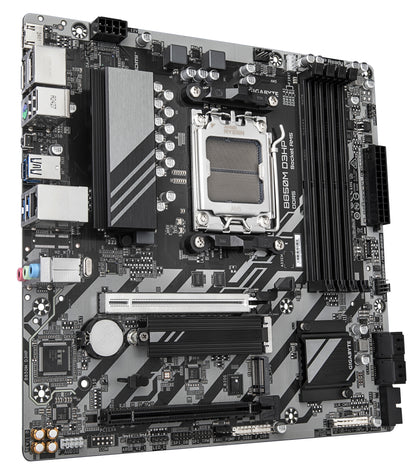 GIGABYTE B850M D3HP Placa Base - Procesadores AMD Ryzen Serie 9000, 5+2+2 fases VRM digitales, hasta 8200MHz DDR5 (OC), 1xPCIe 5.0 + 1xPCIe 4.0 M.2, LAN GbE, USB 3.2 Gen 2
