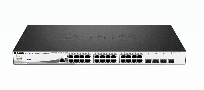 D-Link DGS-1210-28MP switch Gestionado L2 Gigabit Ethernet (10/100/1000) Energía sobre Ethernet (PoE) 1U Negro, Gris
