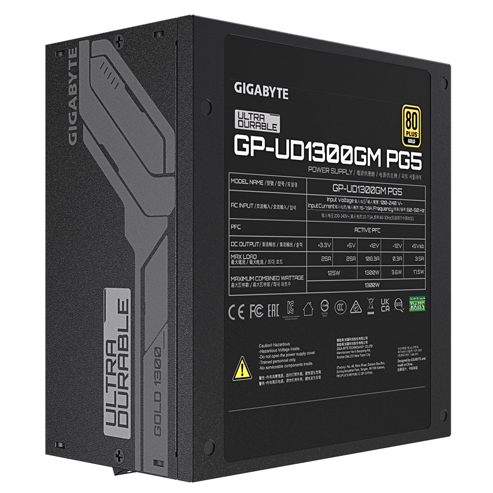 GIGABYTE UD1300GM PG5 unidad de fuente de alimentación 1300 W 20+4 pin ATX ATX Negro