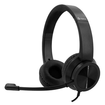 Audífono Teros Te-8037n (headset), Negro Los Auriculares Alámbricos Teros Te-8037