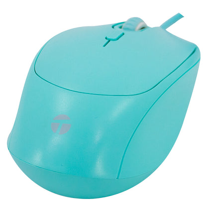Mouse Óptico Teros Te-1227s, 800-1200-1600 Dpi, Usb, 4 Botones, Color Verde Disfr