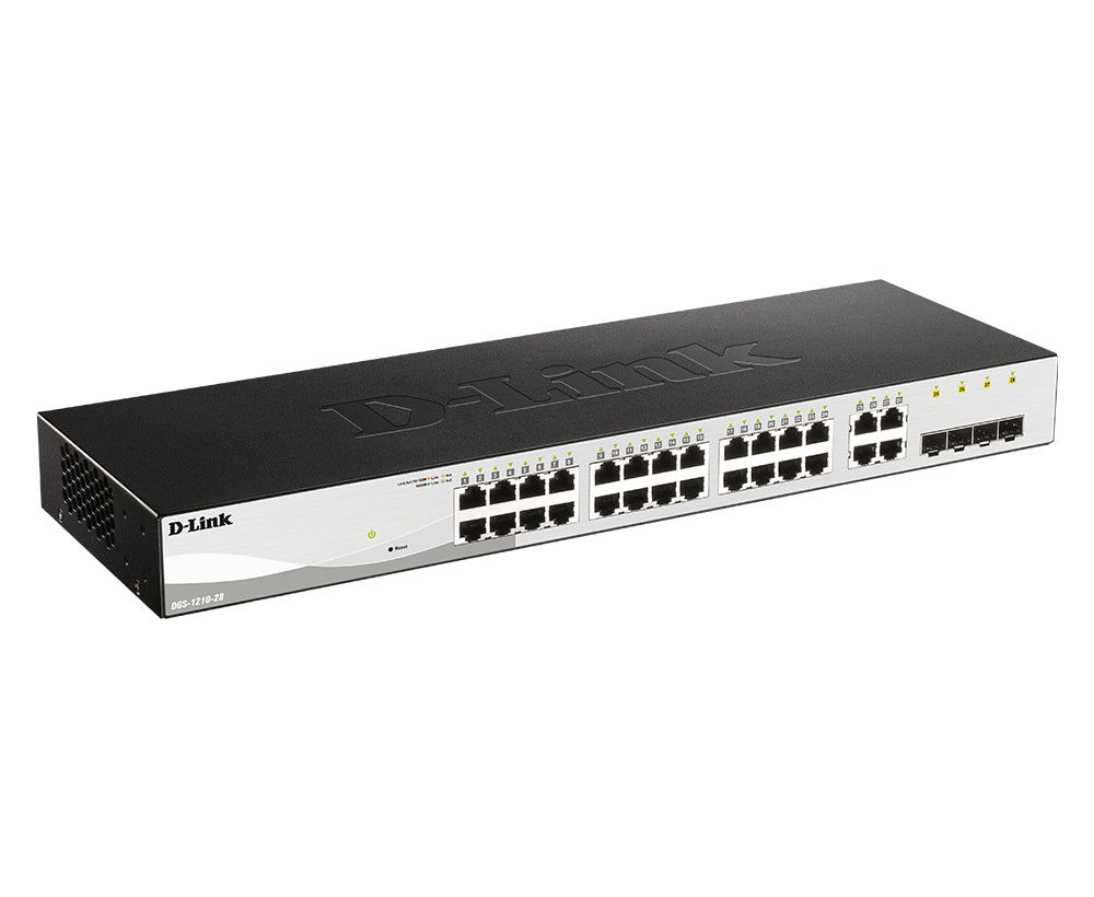 D-Link DGS-1210-28 switch Gestionado L2 Gigabit Ethernet (10/100/1000) 1U Negro