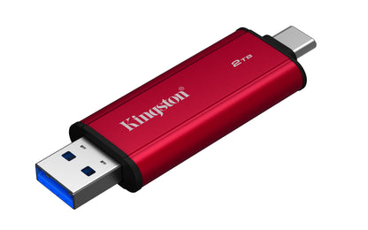 Kingston Technology 2TB Dual USB-A/C Portable SSD, Up to 1050MB/s USB 3.2 Gen 2