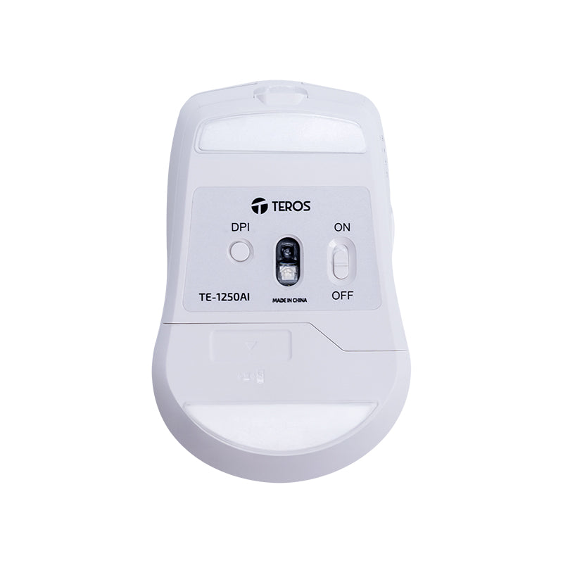 Mouse Inalámbrico Teros Te-1250ai , 2.4ghz, 8 Botones, Ia, Dpi 3200, Usb, Bt Desc