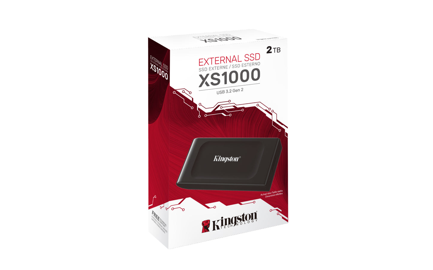 Kingston Technology 2TB SSD externo XS1000 USB 3.2 Gen 2