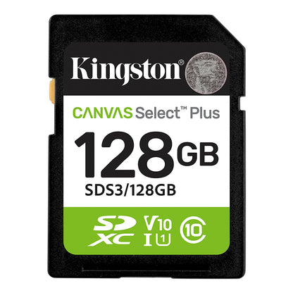 Memoria Card Sd Kingston Sd Canvas Select Plus 128gb, Categoría De Velocidad: Uhs-i/u