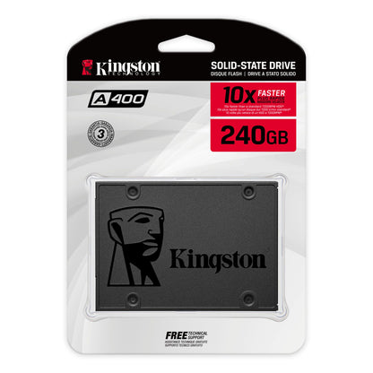 Unidad De Estado Solido Kingston A400, 240gb, Sata 6gb/s, 2.5, 7mm, Tlc. Velocid