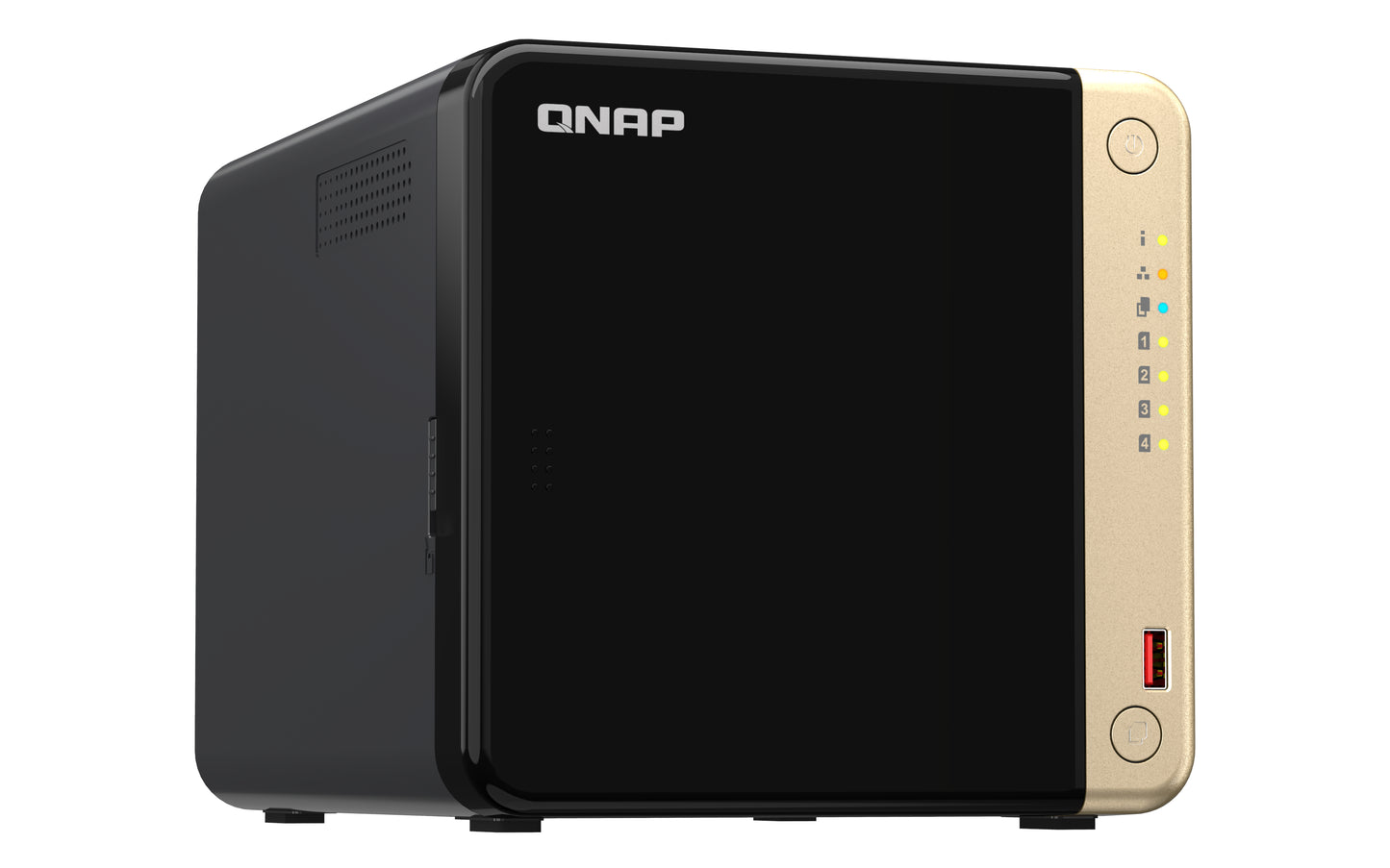 QNAP TS-464 NAS Torre Intel® Celeron® N5095 8 GB 0 TB QNAP QTS Negro, Bronce