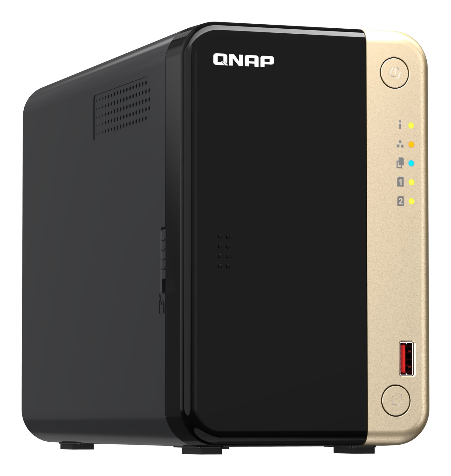 QNAP TS-264 NAS Torre Intel® Celeron® N5095 8 GB 0 TB QNAP Turbo System Negro, Oro