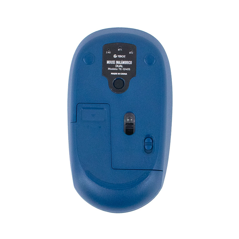 Mouse Inalámbrico Teros Te-1240s, 2.4ghz, 4 Botones, Usb, Color Azul Descubre El