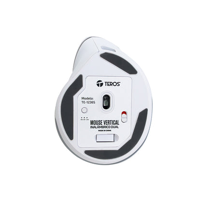 Mouse Inalámbrico Teros Te-1236s, Rgb, Blanco, 6 Botones Con Rueda Descubre El Mo
