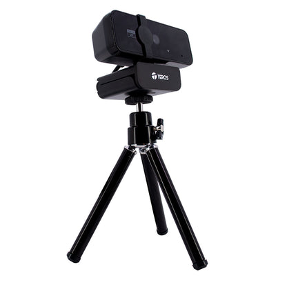 Webcam Teros Te-9072, 2k, Micrófono Incorporado, Usb 2.0 Trabaja Con Casi Todas L