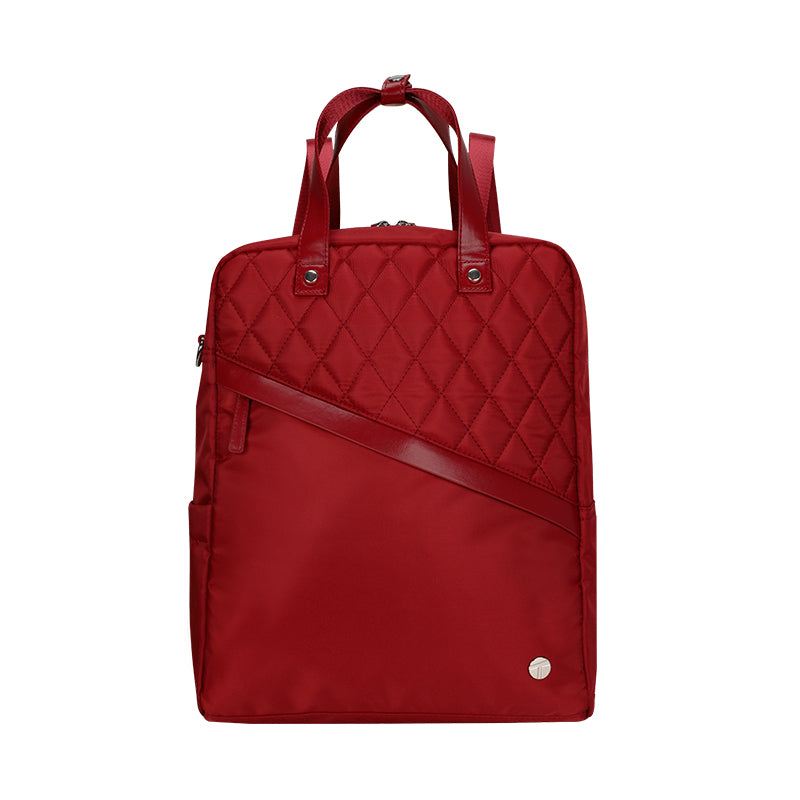 Backpack Teros Roseann Ii Te-9049rd, Para Notebooks De Hasta 14.1, Color Rojo Lu