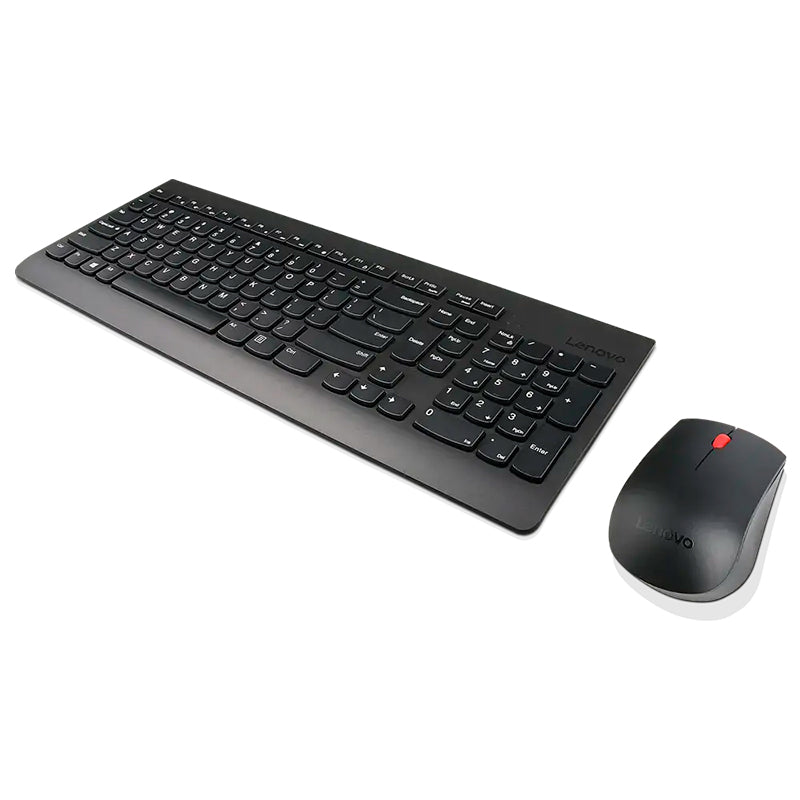 Teclado + Mouse Lenovo, Inalámbrico, Color Negro,(kit Combo) Conexión Por Recepto