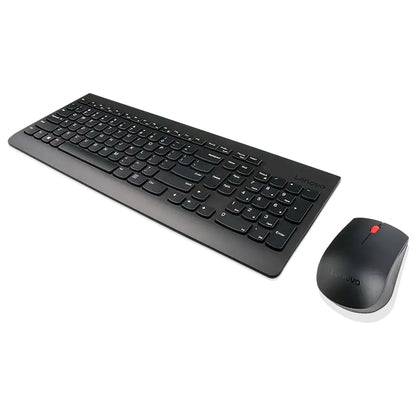 Teclado + Mouse Lenovo, Inalámbrico, Color Negro,(kit Combo) Conexión Por Recepto