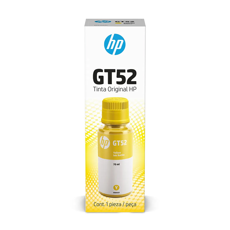 Botella De Tinta Original Amarillo Hp Gt52 (m0h56al), 70ml. Compatibilidad Con I