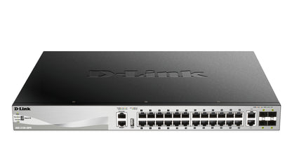 D-Link DGS-3130-30PS Gestionado L3 Gigabit Ethernet (10/100/1000) Energía sobre Ethernet (PoE) Negro, Gris