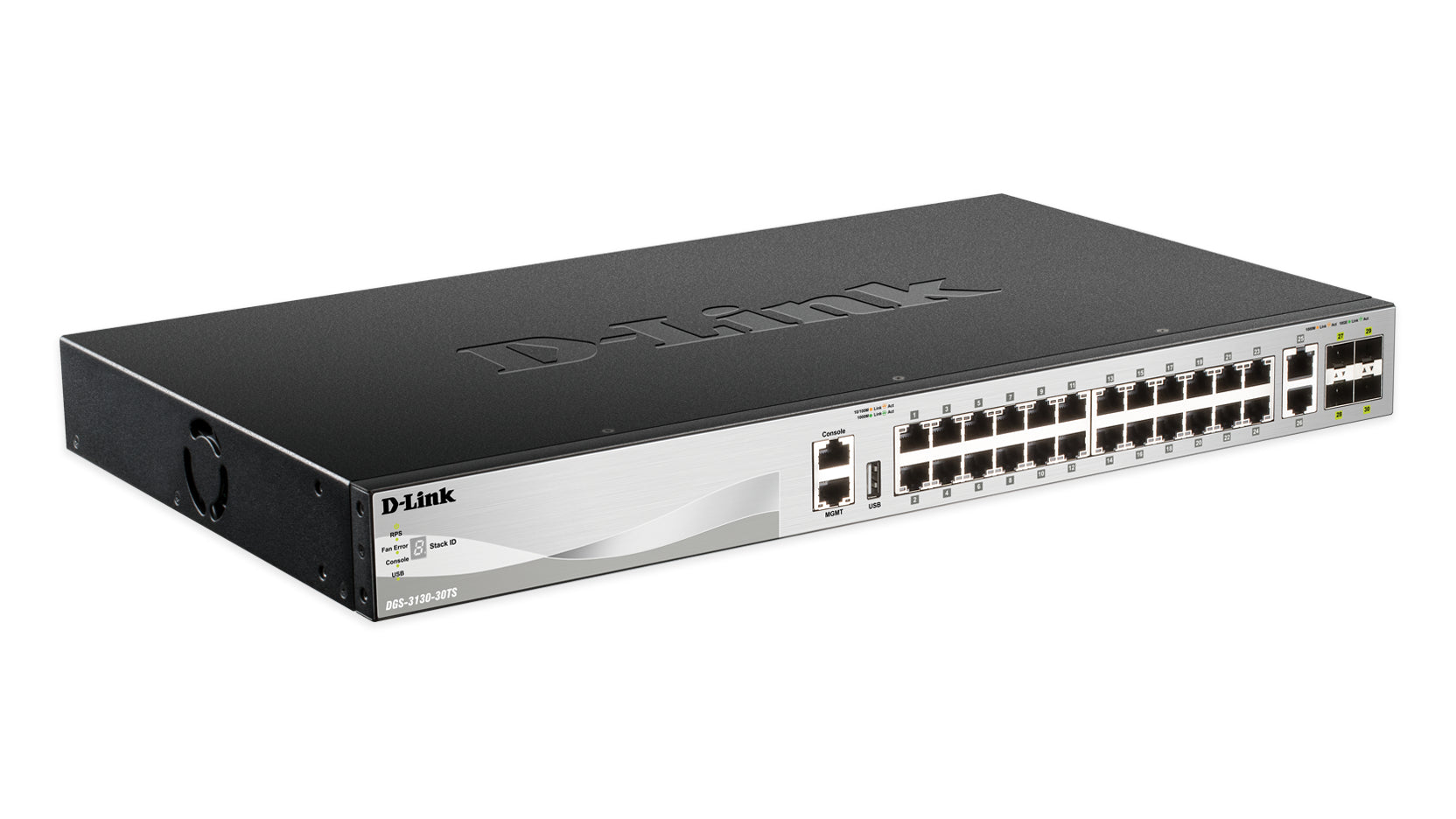 D-Link DGS-3130-30TS switch Gestionado L3 Gigabit Ethernet (10/100/1000) Negro, Gris