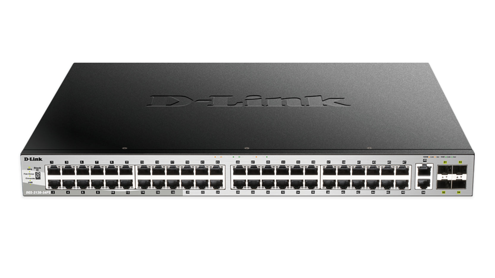 D-Link DGS-3130-54PS Gestionado L3 Gigabit Ethernet (10/100/1000) Energía sobre Ethernet (PoE) Negro, Gris