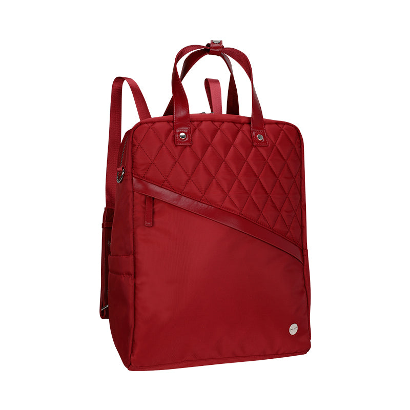 Backpack Teros Roseann Ii Te-9049rd, Para Notebooks De Hasta 14.1, Color Rojo Lu