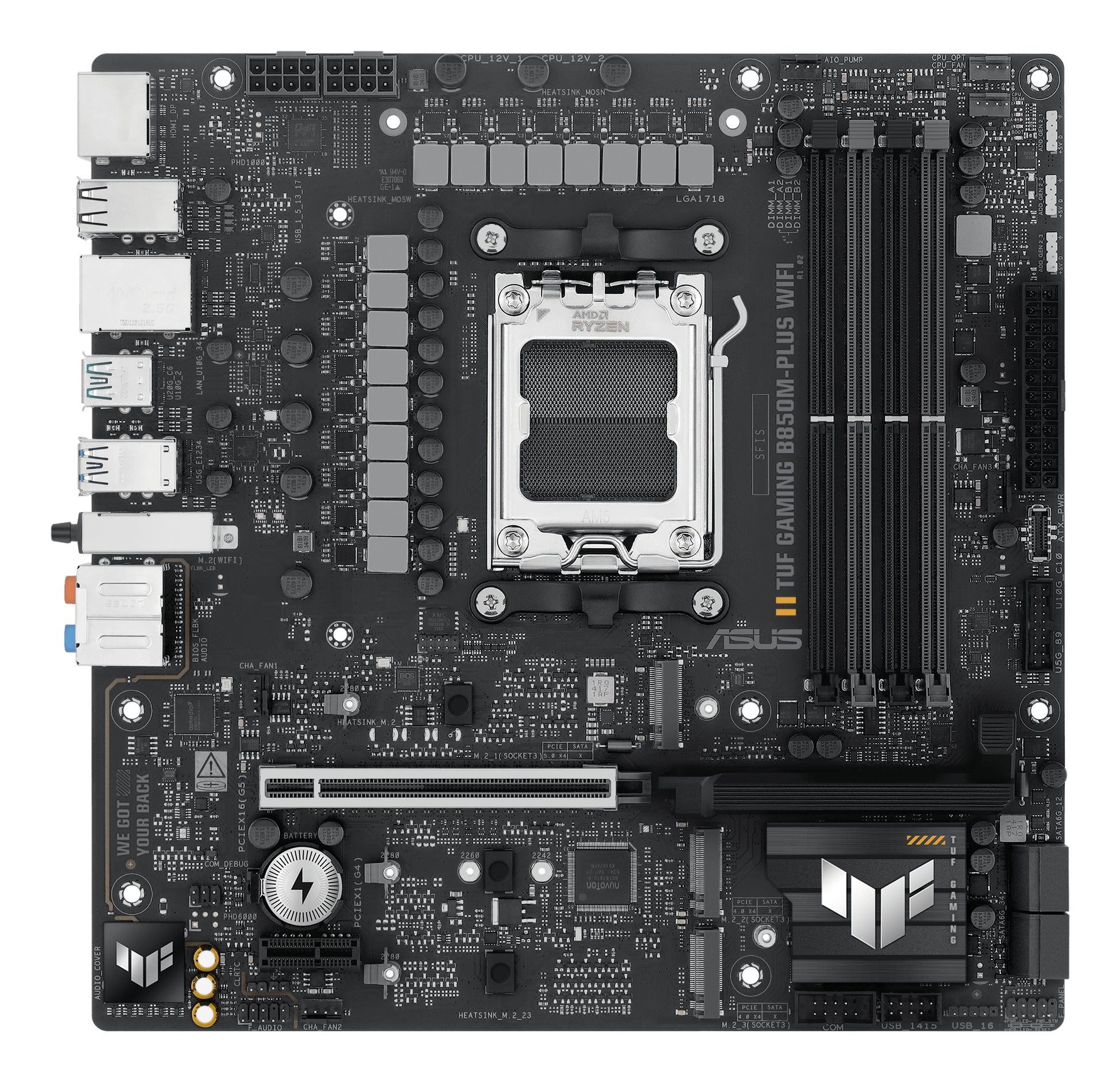 ASUS TUF GAMING B850M-PLUS WIFI AMD B850 Zócalo AM5 micro ATX