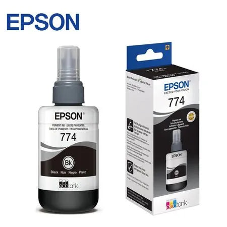 Botella De Tinta Epson 774 (t774120), 140ml, Tinta Negra, Para Impresoras Epson Workf