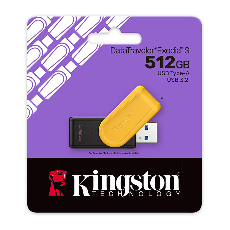 Memoria Flash Usb Kingston Datatraveler Exodia S,512gb, Interfaz: Usb 3.2 Gen 1, Amar